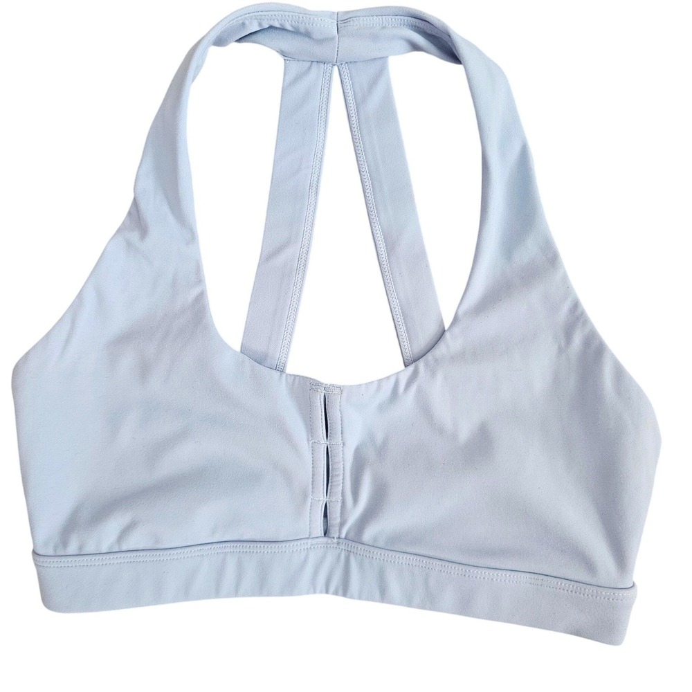 WISKII Light‎ Blue Strappy Racerback Sports Bra Front Cutout WS105 Size S